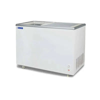 Dynastar 220 Volt Glass Top chest display Freezer 310 Liter Sliding Door Chest Freezer 220V 50Hz EGT310FOD