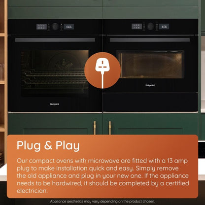 Hotpoint by Whirlpool HPMK12CXUK Built In Microwave with Grill 22 Liters BUILT IN INTEGRATED