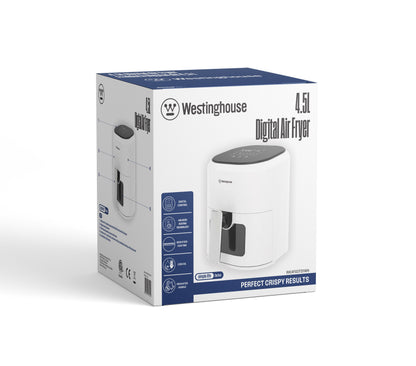 Westinghouse 220v Digital Air Fryer 4.5 liter white — 220 Volt (WKAFGOT01WH220)