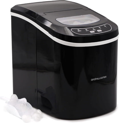 Andrew James 220 volt ice maker Countertop Ice cube maker 2.2 Liter 12KG in 24 Hours ice maker BLACK 220v 50hz 240 volts 50 hz - 220 - Electronics