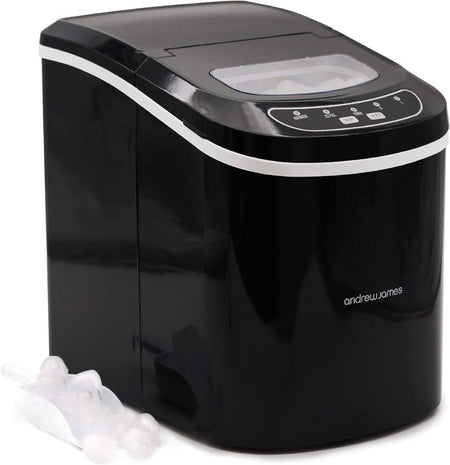 Andrew James 220 volt ice maker Countertop Ice cube maker 2.2 Liter 12KG in 24 Hours ice maker BLACK 220v 50hz 240 volts 50 hz - 220 - Electronics