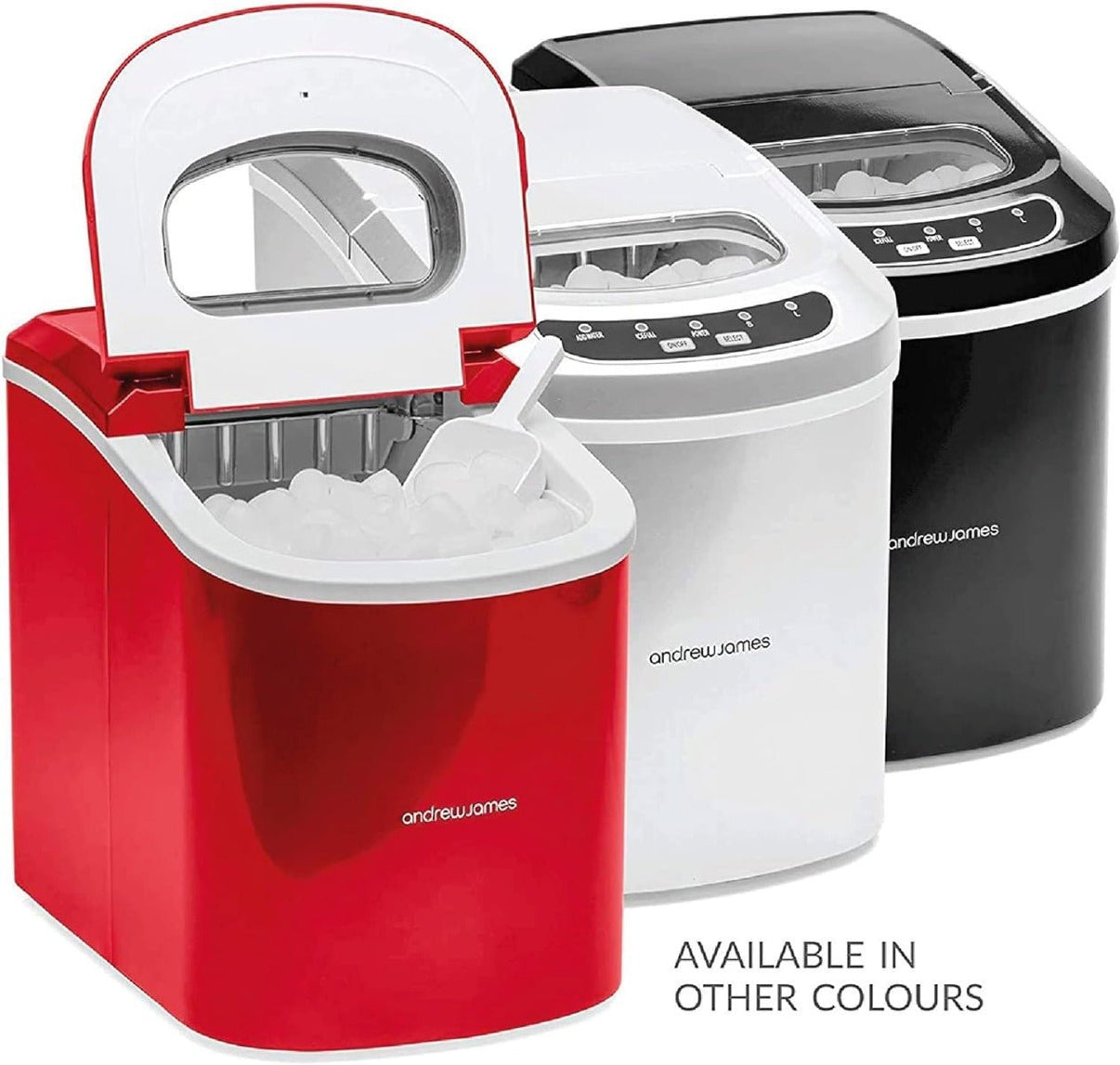 Andrew James 220 volt ice maker Countertop Ice cube maker 2.2 Liter 12KG in 24 Hours ice maker BLACK 220v 50hz 240 volts 50 hz - 220 - Electronics