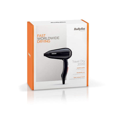 BaByliss Travel 220 volt Hair Dryer Folding 2000 Watts 220v 240 volts Blow Dryer - 220 - Electronics