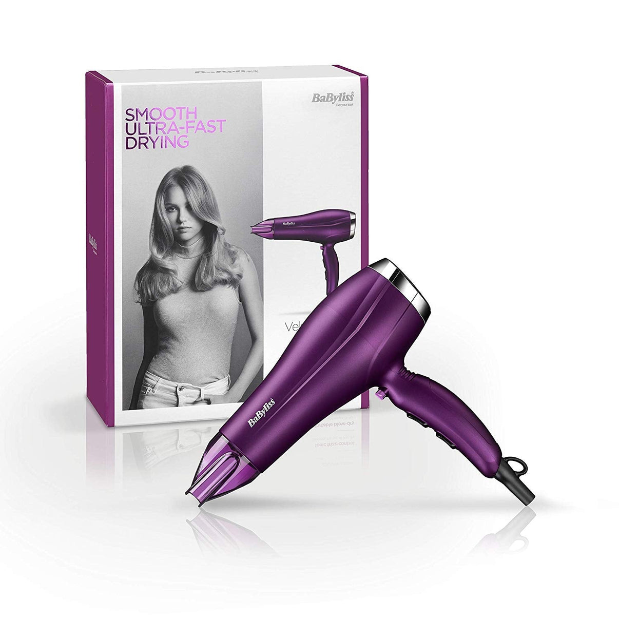 BaByliss Velvet - Orchid 220 volt Hair Dryer 2300 Watts 220v 240 volts Blow Dryer - 220 - Electronics