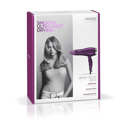 BaByliss Velvet - Orchid 220 volt Hair Dryer 2300 Watts 220v 240 volts Blow Dryer - 220 - Electronics