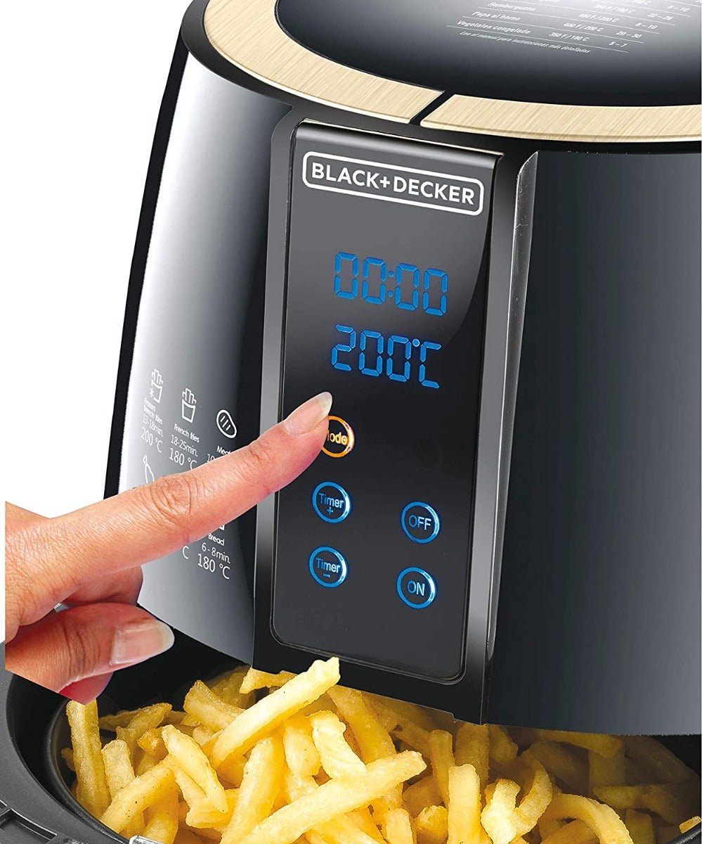 Black and Decker 220 volt Digital Air Fryer AF400 - B5 4 Liter Air Fryer 220V 240 Volts 50 hz - 220 - Electronics