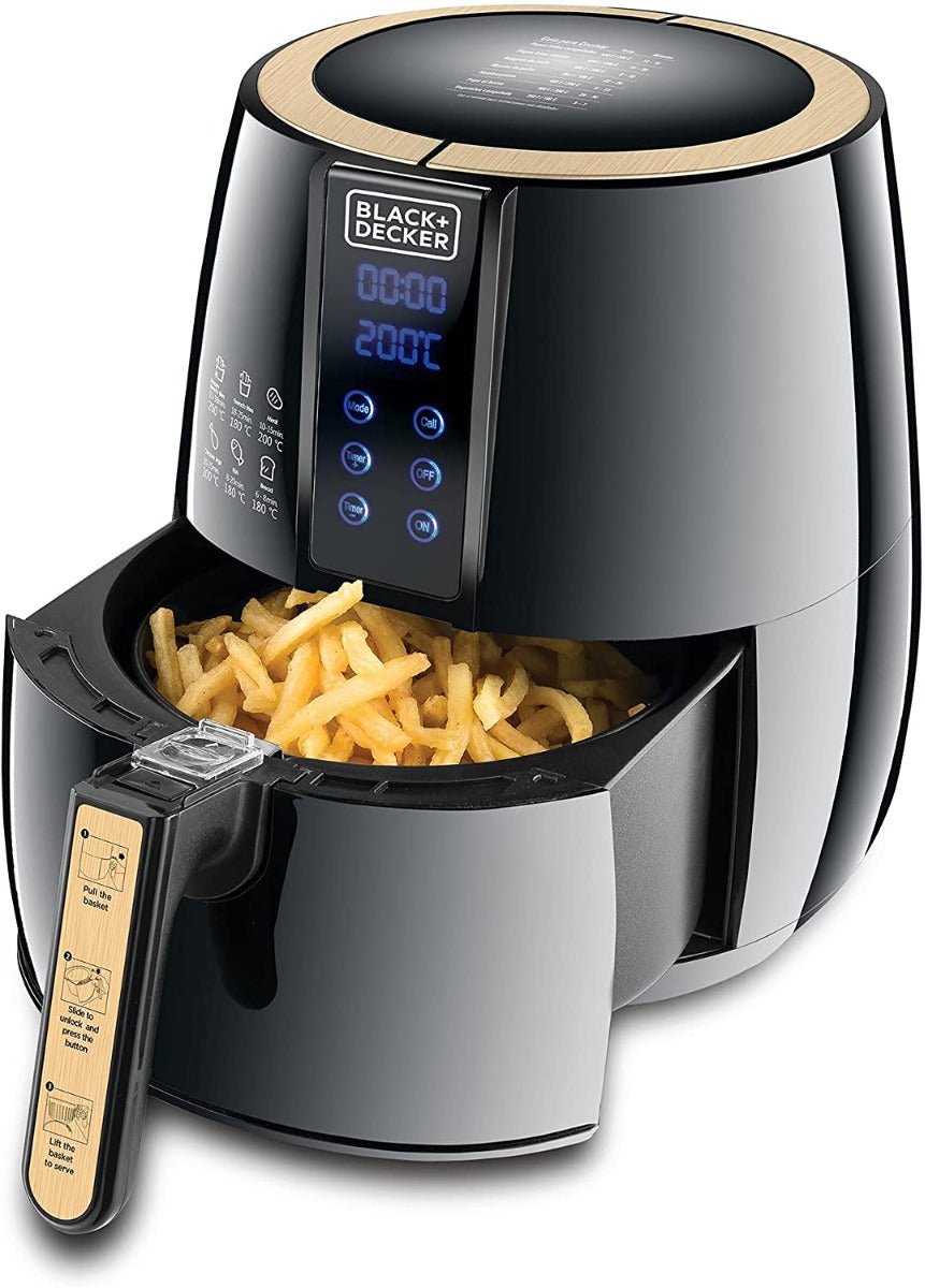 Black and Decker 220 volt Digital Air Fryer AF400 - B5 4 Liter Air Fryer 220V 240 Volts 50 hz - 220 - Electronics