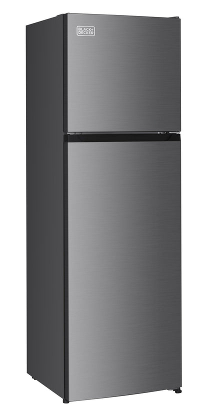 Black and Decker 220v Top Mount refrigerator Double Door 220 volt Fridge 250L with Freezer (BXRFS2D197A220v) - 220v volt electronics
