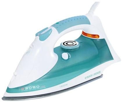 Black and Decker X810 220 Volt Stainless Steel Soleplate Steam Iron - 220v volt electronics