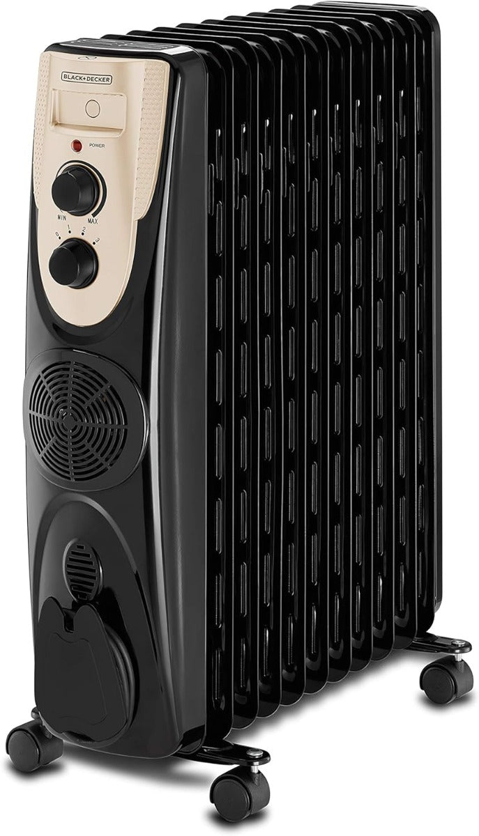 Black & Decker 11 fin Radiator Heater OR011FD - B5 2500 Watts Oil Radiator Heater 11 Fin 220v 240 volts 50 hz - 220 - Electronics