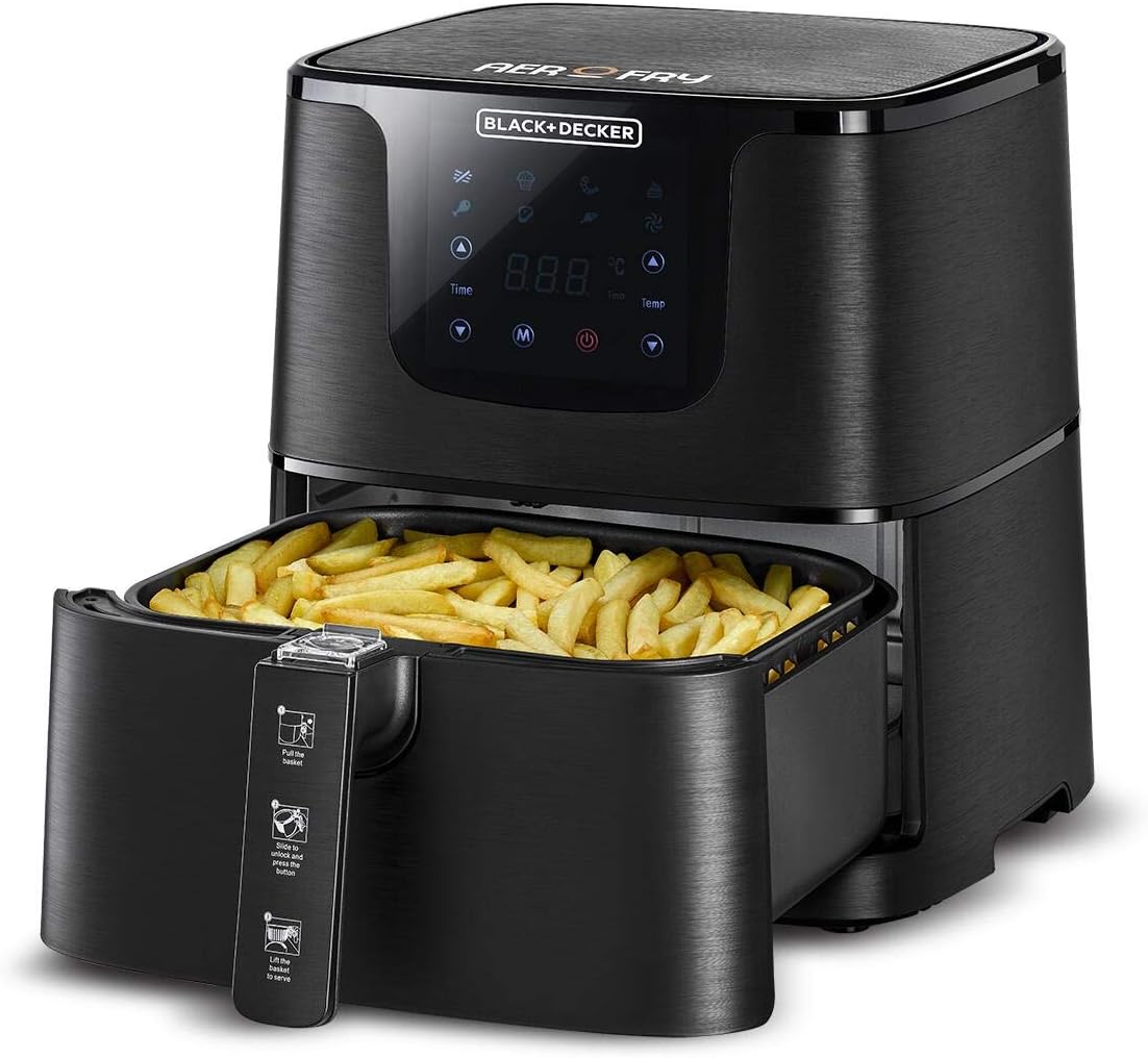 Black & Decker 220 volt 7.5 Liter air fryer oven AF700 - B5 Digital Air Fryer 220v 240 volt 50 hz - 220 - Electronics