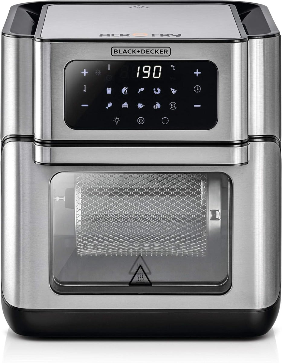 Black & Decker 220 volt air fryer oven 12 liter Digital Air Fryer 1500 watts AOF100220v - 220 - Electronics