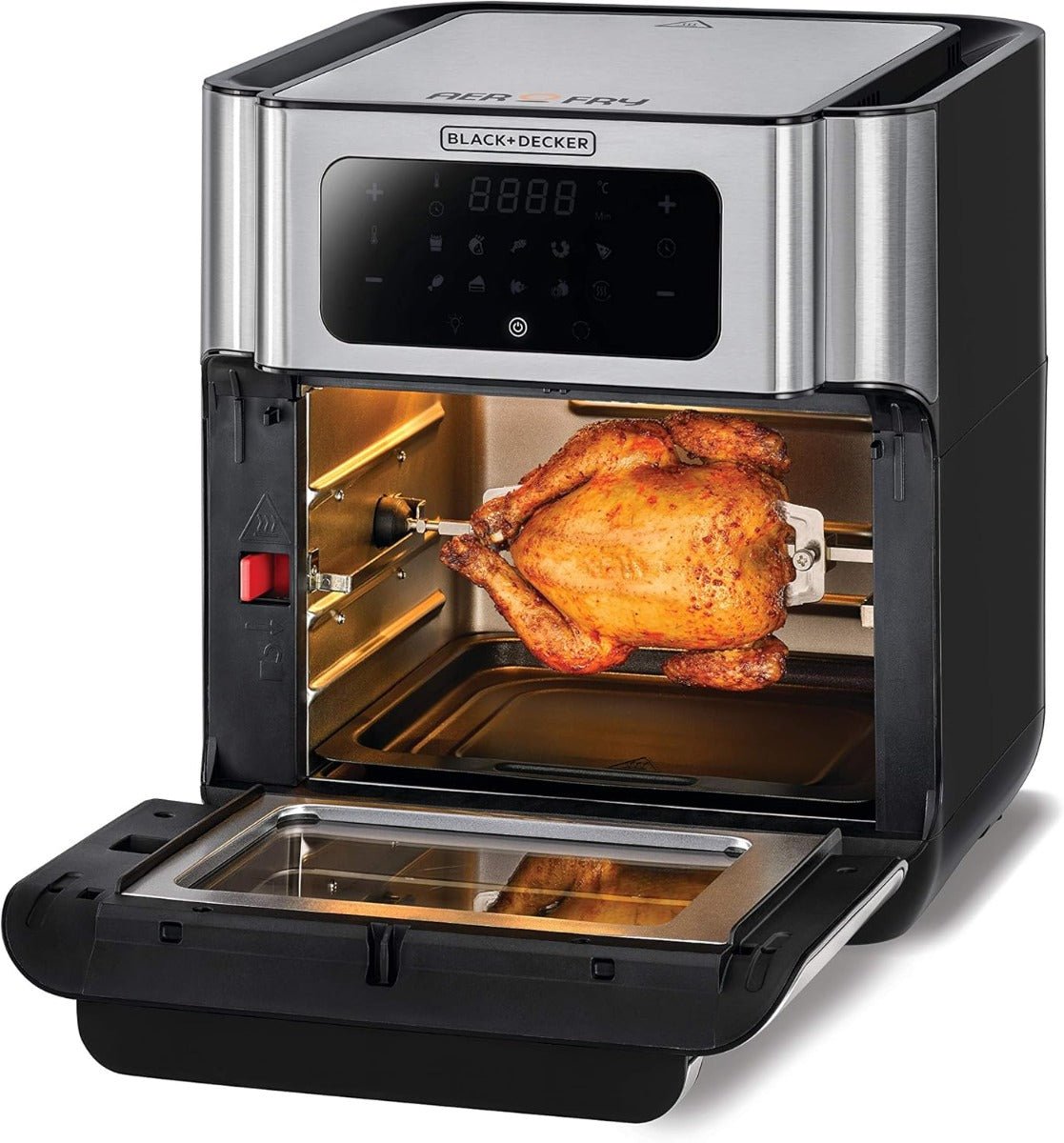 Black & Decker 220 volt air fryer oven 12 liter Digital Air Fryer 1500 watts AOF100220v - 220 - Electronics