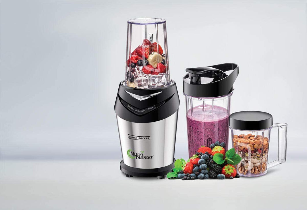 Black & Decker 220 volt NE600 - B5 600 Watts NutriMaster Blender / Smoothie maker 3 Jars with Lids 220v 240 volts 50 hz - 220 - Electronics