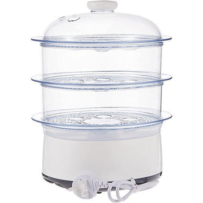 Black & Decker 220 volt steamer HS6000 10 liter 3 tier White food steamer 220v 240 volts 50 hz - 220 - Electronics