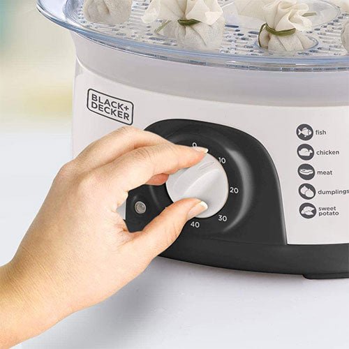 Black & Decker 220 volt steamer HS6000 10 liter 3 tier White food steamer 220v 240 volts 50 hz - 220 - Electronics