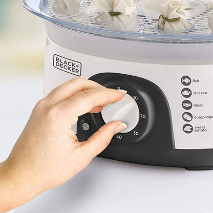 Black & Decker 220 volt steamer HS6000 10 liter 3 tier White food steamer 220v 240 volts 50 hz - 220 - Electronics