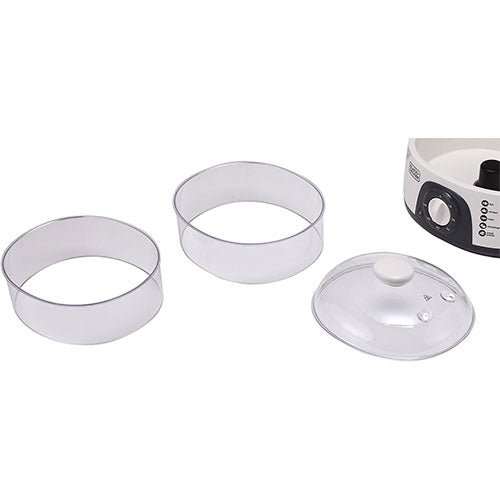Black & Decker 220 volt steamer HS6000 10 liter 3 tier White food steamer 220v 240 volts 50 hz - 220 - Electronics