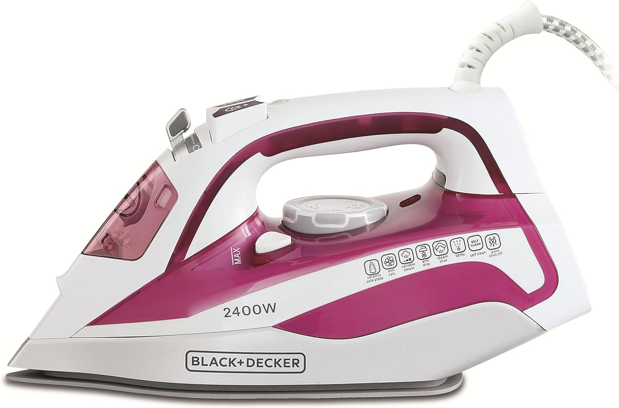 Black & Decker 220 volts iron 2400 watts model X2400b5 2400 Watts Auto Shut Off Steam Iron 220v 240 volts 50 hz - 220 - Electronics