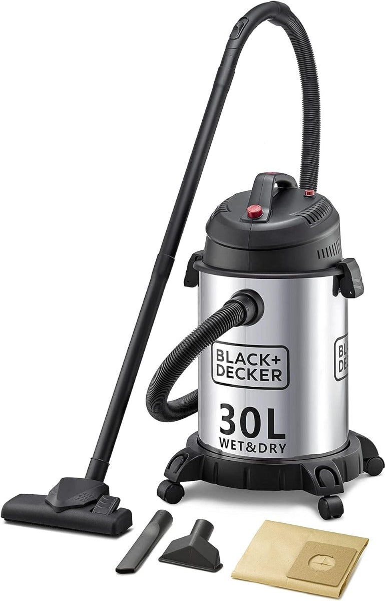Black & Decker 220 volts wet dry shop vac 30 Liter WV1450 - B5 1600 Watts 30L Stainless Steel Wet & Dry Drum vacuum 220v 240 volt 50 hz - 220 - Electronics