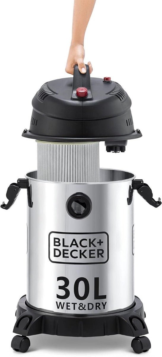Black & Decker 220 volts wet dry shop vac 30 Liter WV1450 - B5 1600 Watts 30L Stainless Steel Wet & Dry Drum vacuum 220v 240 volt 50 hz - 220 - Electronics
