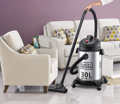 Black & Decker 220 volts wet dry shop vac 30 Liter WV1450 - B5 1600 Watts 30L Stainless Steel Wet & Dry Drum vacuum 220v 240 volt 50 hz - 220 - Electronics