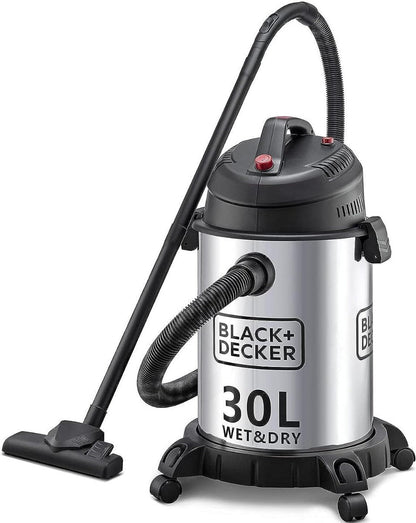 Black & Decker 220 volts wet dry shop vac 30 Liter WV1450 - B5 1600 Watts 30L Stainless Steel Wet & Dry Drum vacuum 220v 240 volt 50 hz - 220 - Electronics