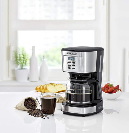 Black & Decker DCM85 - B5 220 volts Coffee Maker 900 watts Digital Programmable 12 cup Coffee Maker 220 V 240 Volts 50 hz - 220 - Electronics