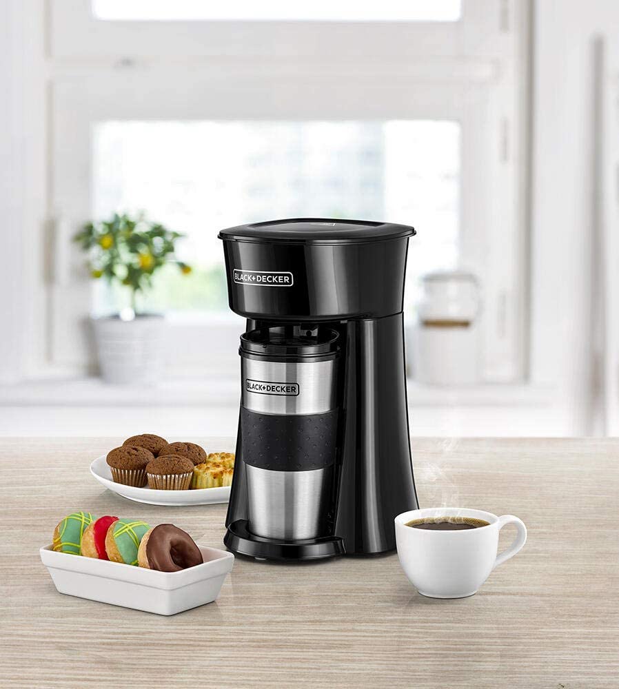Black & Decker DCT10 - B5 220 volt Coffee maker 650 watts with 360 ML travel mug 220v 240 volts 50 hz - 220 - Electronics