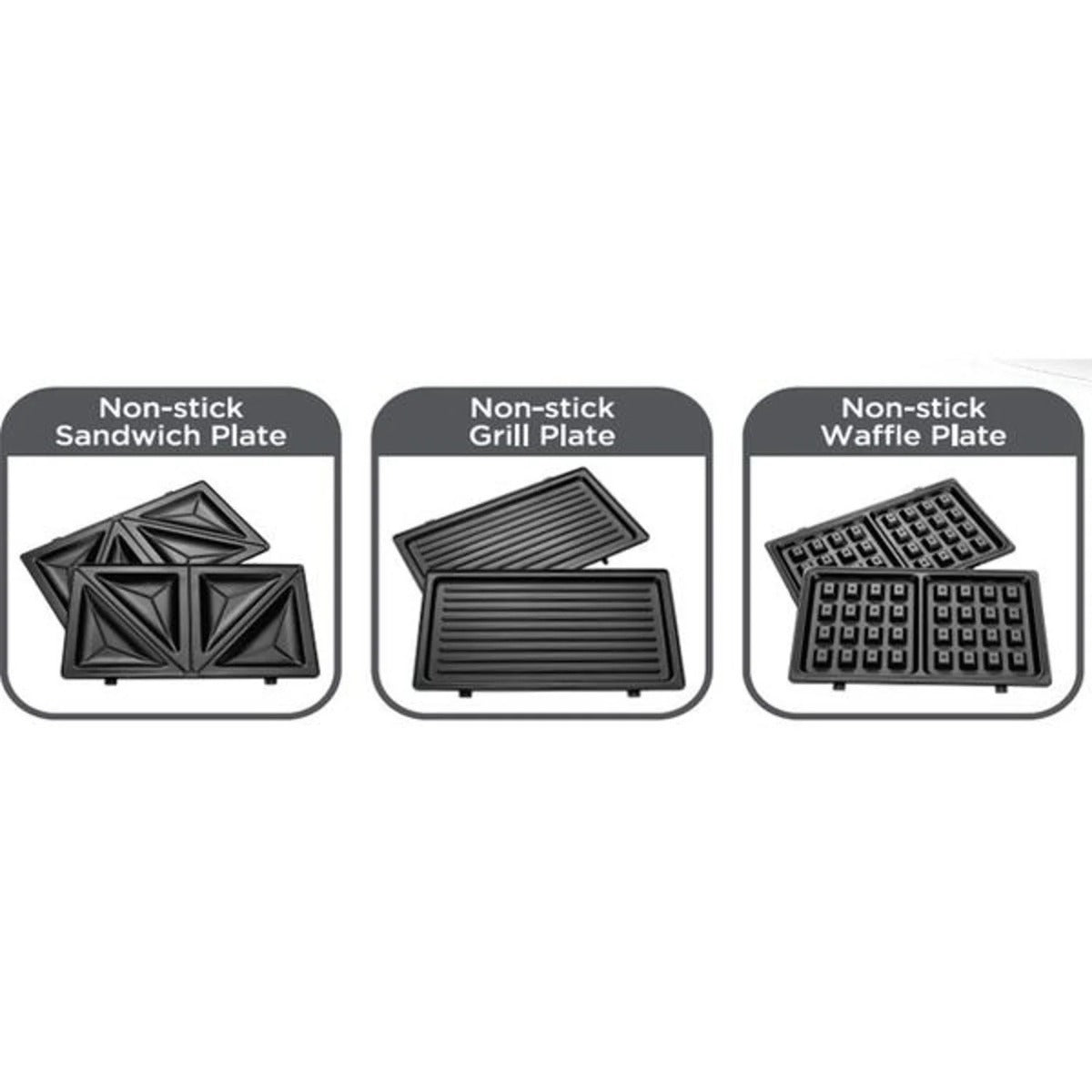 Black & Decker sandwich maker waffle maker and Grill TS2130 - B5 3 in 1 Sandwich Waffle Maker & Grill for 220v 240 volts 50 hz - 220 - Electronics