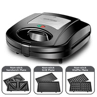 Black & Decker sandwich maker waffle maker and Grill TS2130 - B5 3 in 1 Sandwich Waffle Maker & Grill for 220v 240 volts 50 hz - 220 - Electronics