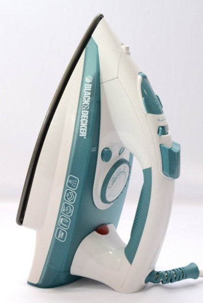 Black & Decker X1600 Steam Iron 220 volts 50 hz with 1750 Watts Steel Soleplate - 220 - Electronics