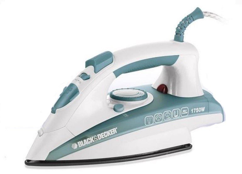 Black & Decker X1600 Steam Iron 220 volts 50 hz with 1750 Watts Steel Soleplate - 220 - Electronics