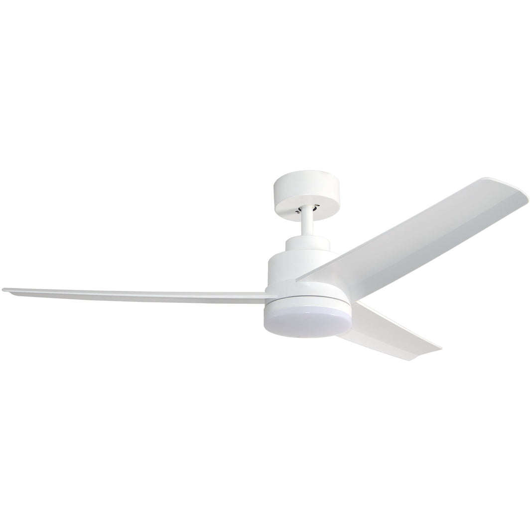 Blaupunkt Designer 220v 52" Ceiling Fan with LED Light & Remote, White — 220 Volt (BKCFLW9852220v) - 220v volt electronics