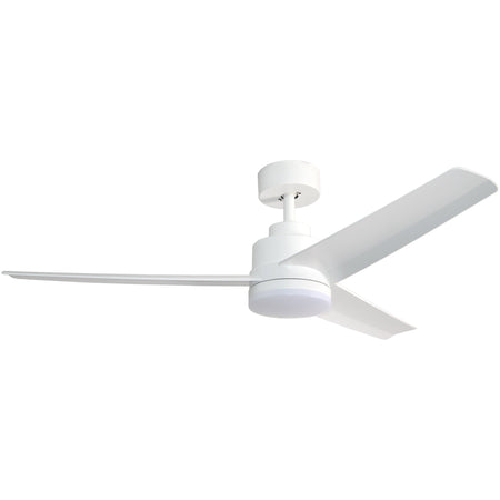 Blaupunkt Designer 220v 52" Ceiling Fan with LED Light & Remote, White — 220 Volt (BKCFLW9852220v) - 220v volt electronics