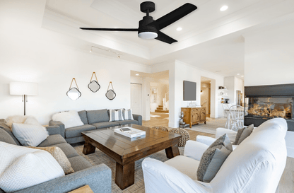 Blaupunkt INFINITY 56" 5-Blade 220v Ceiling Fan with LED Light & Remote, White — 220 Volt 50 60 hz (BKCFLW9836220v) - 220v volt electronics