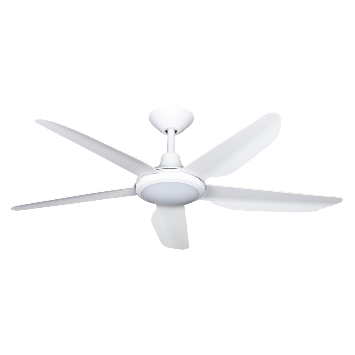 Blaupunkt LUX 52" 5-Blade 220v Ceiling Fan with LED Light & Remote, White — 220 Volt (BKCFLW9839220v) - 220v volt electronics