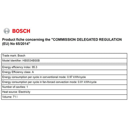 Bosch 220 volt Built in Oven HBS534BSOB 24" Electric Oven 220v 240 volt 50 hz - 220 - Electronics