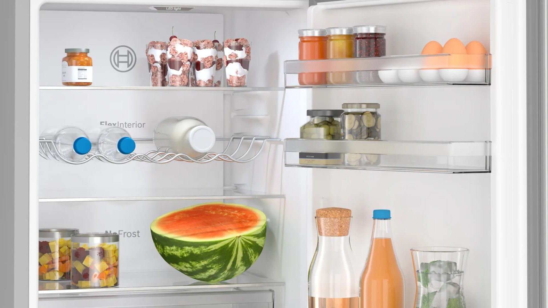 Bosch KGN362LDFG 220 volt bottom mount refrigerator 13 CU FT Silver Finish Refrigerator 220v 240 volts 50 hz - 220 - Electronics
