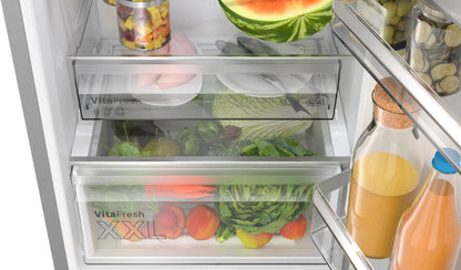 Bosch KGN362LDFG 220 volt bottom mount refrigerator 13 CU FT Silver Finish Refrigerator 220v 240 volts 50 hz - 220 - Electronics