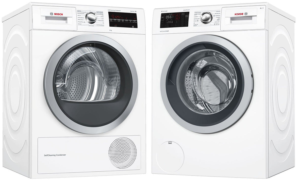 Bosch WAT28461/WTG86400 220v 50hz Front Load Washer/Dryer Combo Pack - 220 - Electronics