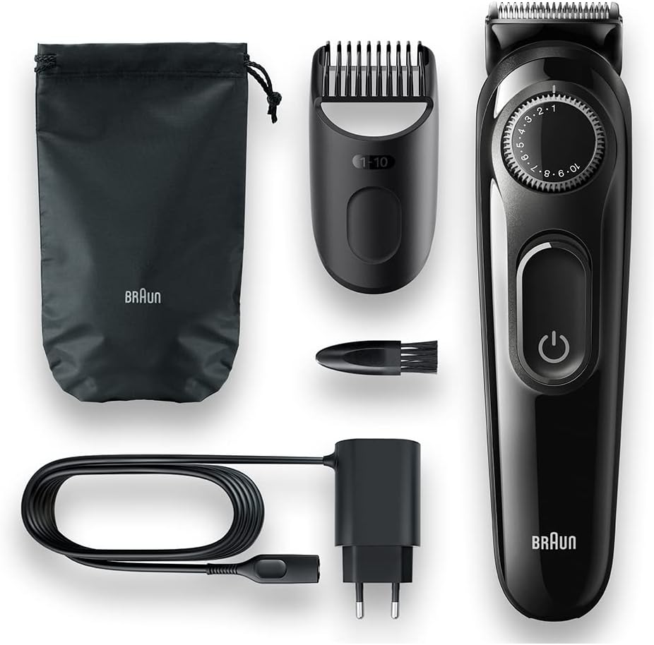 Braun BT3300 220v Euro Plug Cordless Beard Trimmer With 20 Length Settings 220 volt - 220v volt electronics
