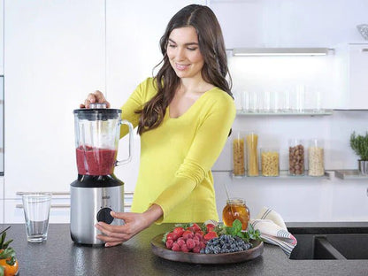 Braun JB3272SI 800 Watts Power Blender with Glass Jar & Two Smoothie cups 220 v 240 volt 50 hz - 220 - Electronics