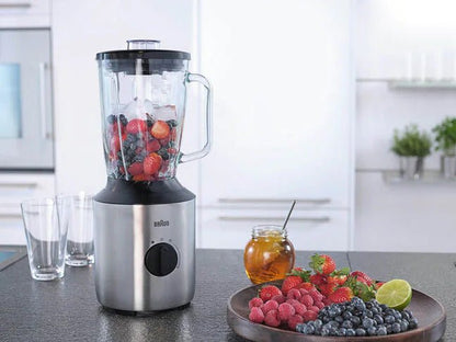 Braun JB3272SI 800 Watts Power Blender with Glass Jar & Two Smoothie cups 220 v 240 volt 50 hz - 220 - Electronics