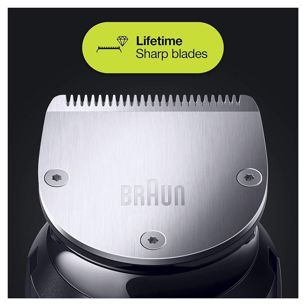 Braun MGK7321 220v 10 - in - 1 Face & Head, Beard Trimmer Hair Clipper Styling Kit with Gillette Razor 220 volt Euro plug - 220v volt electronics