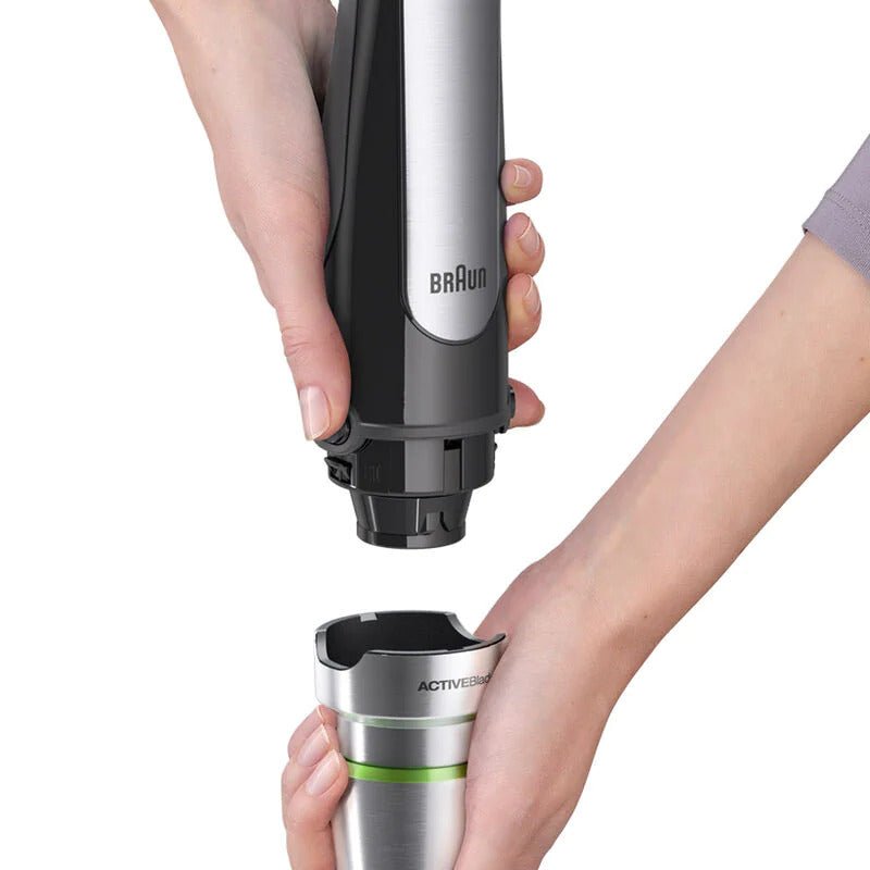 Braun MultiQuick Immersion Hand Blender ( 2 - Cup Food Processor, Whisk, Beaker ) MQ7035X 500 Watts 220 v 240 volts 50 hz - 220 - Electronics