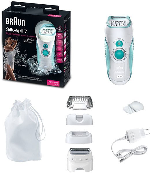Braun SE7751 Epil Dual Epilator 220 - 240 Volts, White & Turquoise - 220 - Electronics