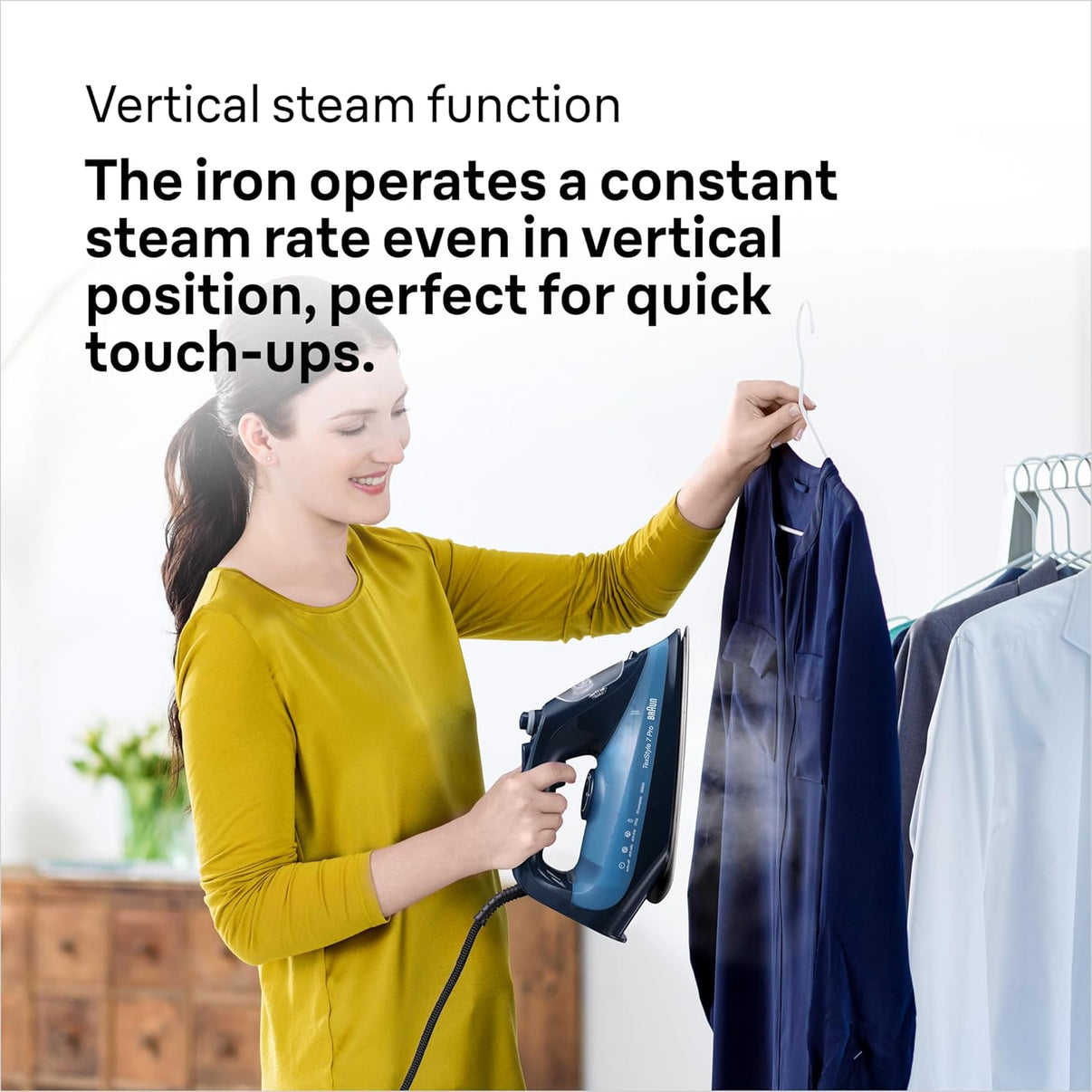 Braun SI7160BL 220V Professional Steam Iron – Heavy Duty 3000W Clothes Iron for International Use 220 volt - 220v volt electronics