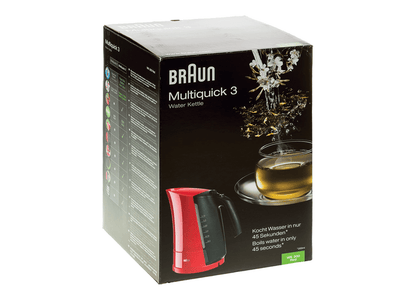 Braun WK300 Hot water Kettle RED COLOR 220 v 240 volts 50 hz - 220 - Electronics