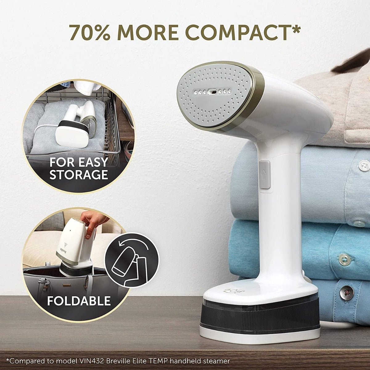 Breville 220 volts Garment steamer Steam Iron handheld 220v 240 volt clothes steamer travel bag included fast heat up 1400w - 220 - Electronics